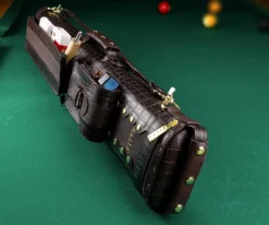 Elite 2 Butt 4 Shaft Brown Leather Case -Billiards Shop ecc24 brown 02