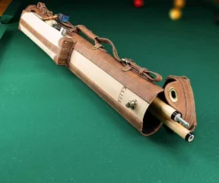 Elite 2x2 Vintage Leather Cue Case Chestnut -Billiards Shop ecv22 chestnut 01 1