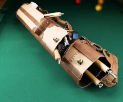 Elite 2x4 Vintage Cue Case Black -Billiards Shop ecv24 chestnut 01 1