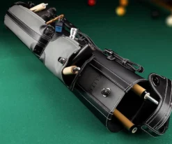 Elite 3x7 Vintage Cue Case Black -Billiards Shop ecv37 grey 01 2