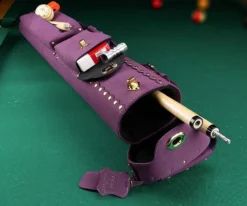 Instroke Suede 3 Butt 5 Shaft Leather Case -Billiards Shop isl35 purple 01