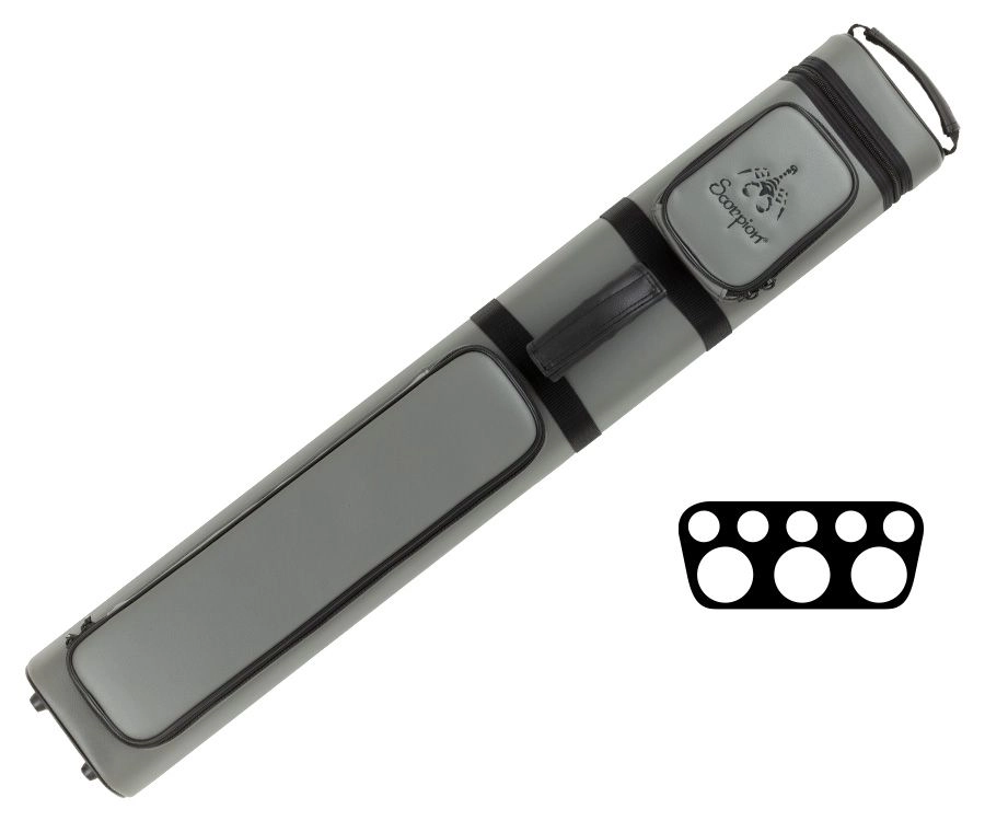 Scorpion SC35 Grey 3 Butt X 5 Shaft Hard Case W/ Backpack Straps 5 Scorpion SC35 Grey 3 Butt X 5 Shaft Hard Case W/ Backpack Straps - Image 3